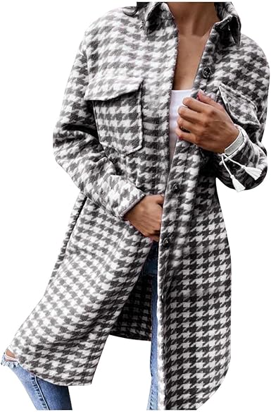 houndstooth winter jacket