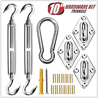 Vista 6 de ColourTree Kit de herramientas de cables de alambre de 36 pies (12 pies x 3) para toldo triangular para toldos de vela, revestimiento de PVC, metal