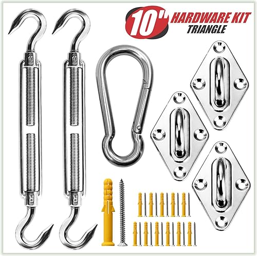 Miniatura 2 de ColourTree Juego de herramientas para toldo tipo vela triangular, fácil de tensar, acero inoxidable de grado militar 316 (kit de herramientas de 10