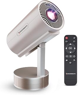 Crossbeats Lumex Pro Smart 4K Support, Mini Projector for Room Native 1080P, Upto 14000 Lumens Android 13 Built-in Apps Pr... Price In India
