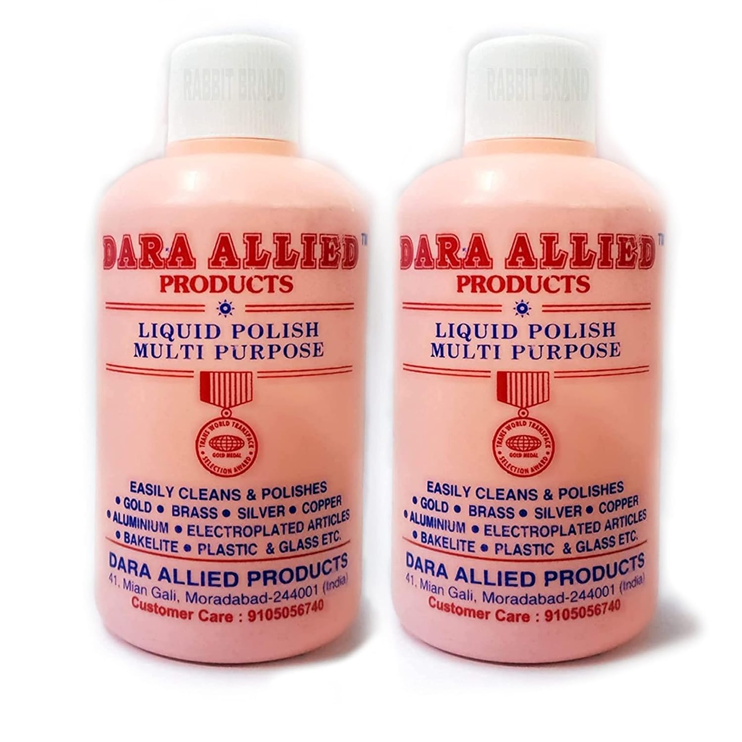 Liquid Brass Silver Polish Cleaner Without Metal Loss (Brass, Copper, Sterling Silver, Aluminum, Stainless Steel And Gold) Dara Metal Polish,Combo Of 2X 100Ml With Scrub Green Pad