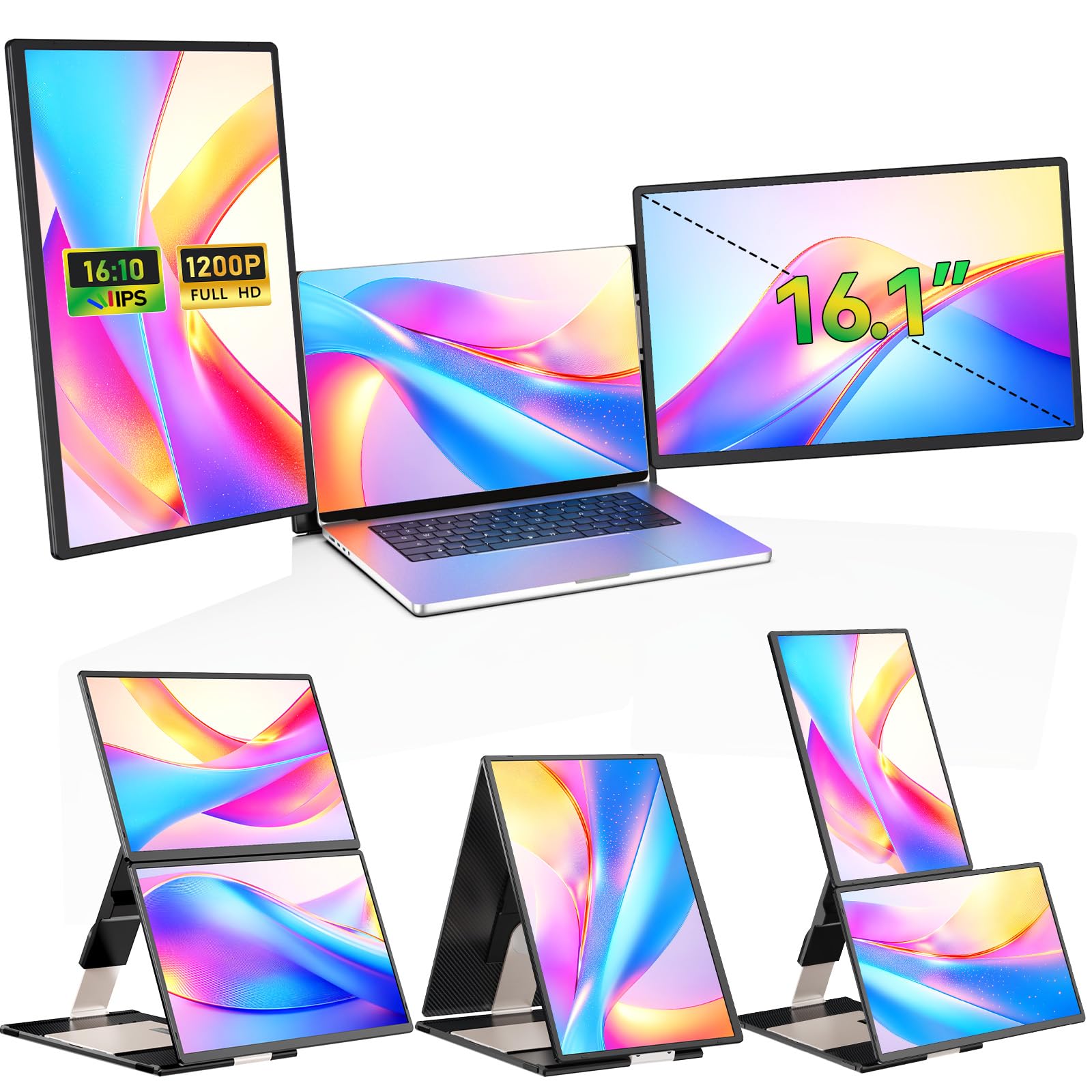 16.1 インチ デュアルモニター トリプルモニター FHD 1200P IPS Amazon.co.jp: LGGST 16.1 インチ デュアルモニター トリプルモニター