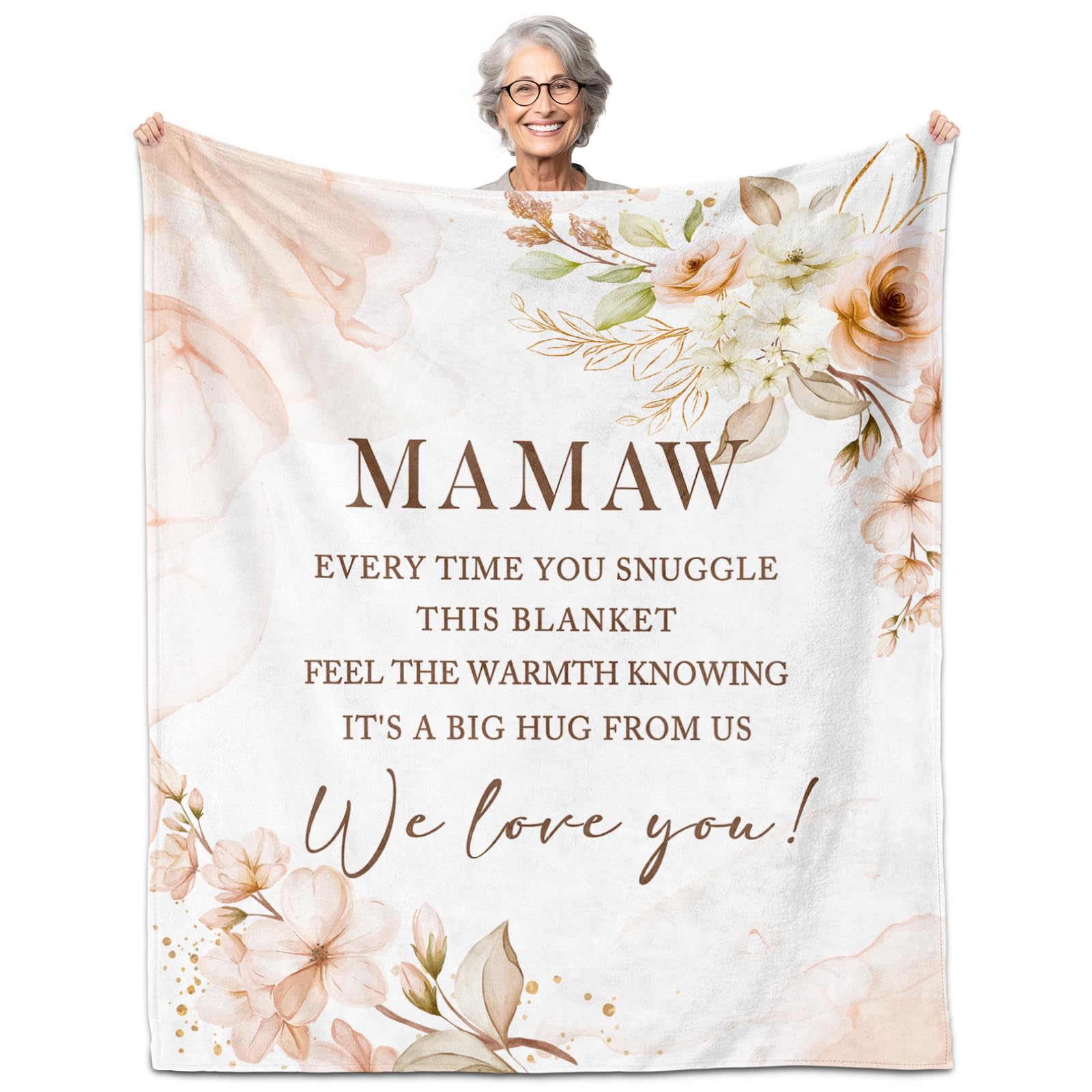 Mamaw Gifts, Gifts for Mamaw, Mamaws Birthday Gift, Mamaws Blanket 60" x 50", Mamaw's Gift for Grandma, Mamaw's Gift' from Grandkids, Gift' for Mamaw' Mother's Day Christmas