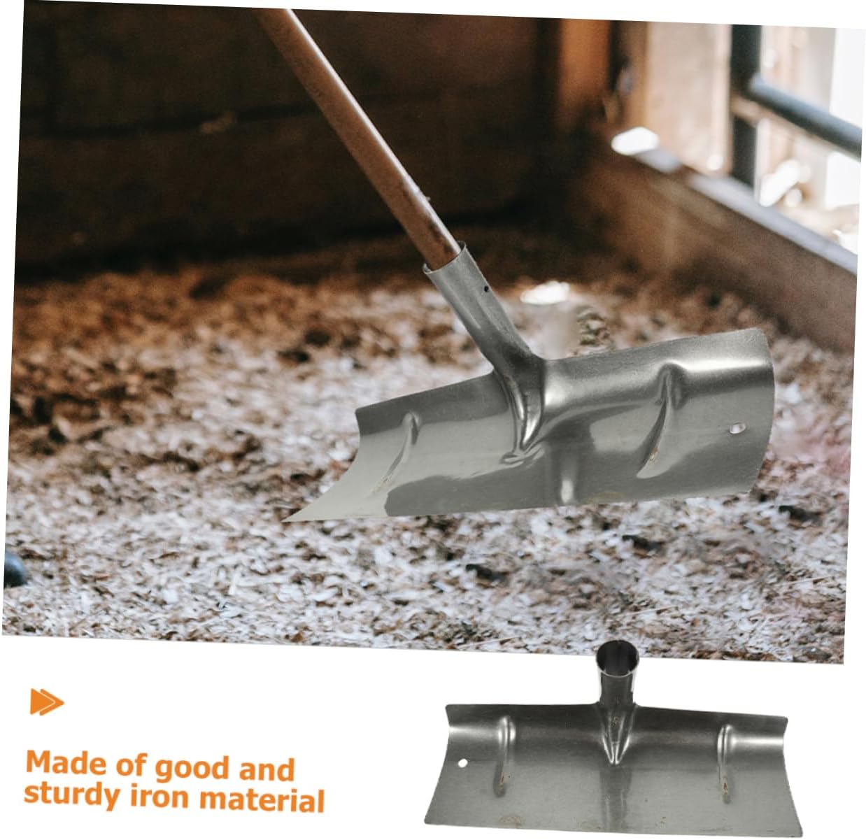 GANAZONO 2pcs Thickened Manure Spade Head Livestock Cage Rake Clean Scraper for Bird Cage Slurry Scraper Cleaning Shovel