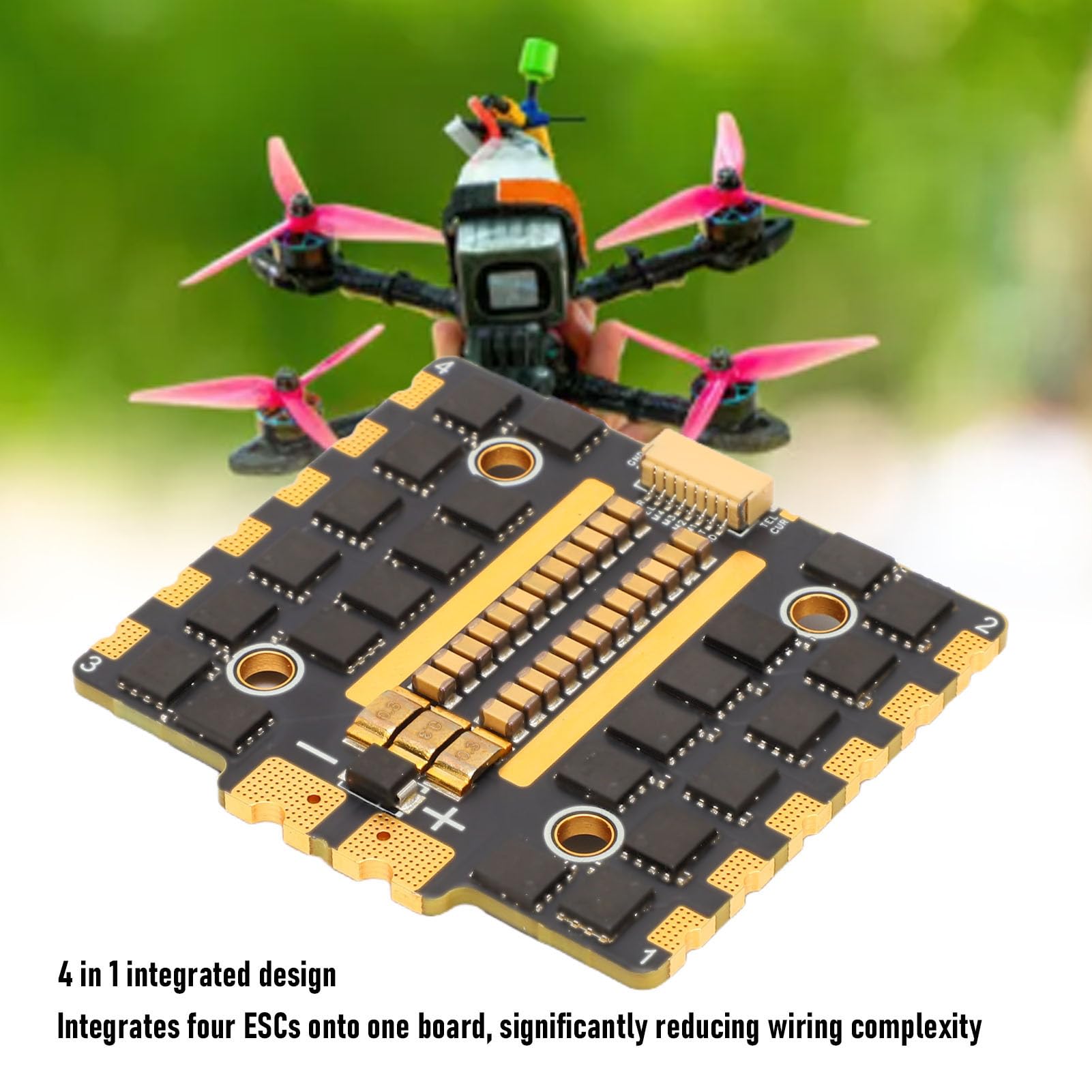 Drone 4 w 1 ESC, 110A Bezszczotkowy Elektryczny Regulator Prędkości z obsługą PWM Oneshot125 Multishot DShot150 300 600, dla Silnika Drona Wyścigowego FPV