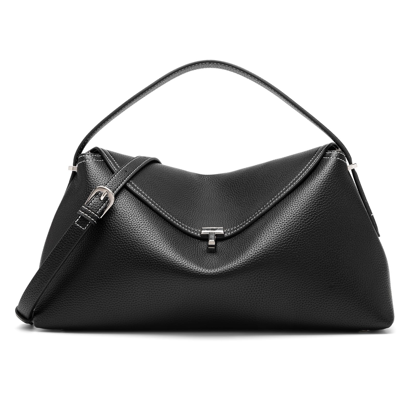 Leather Crossbody Bag for Women Multiple Compartments for Everyday Travel
