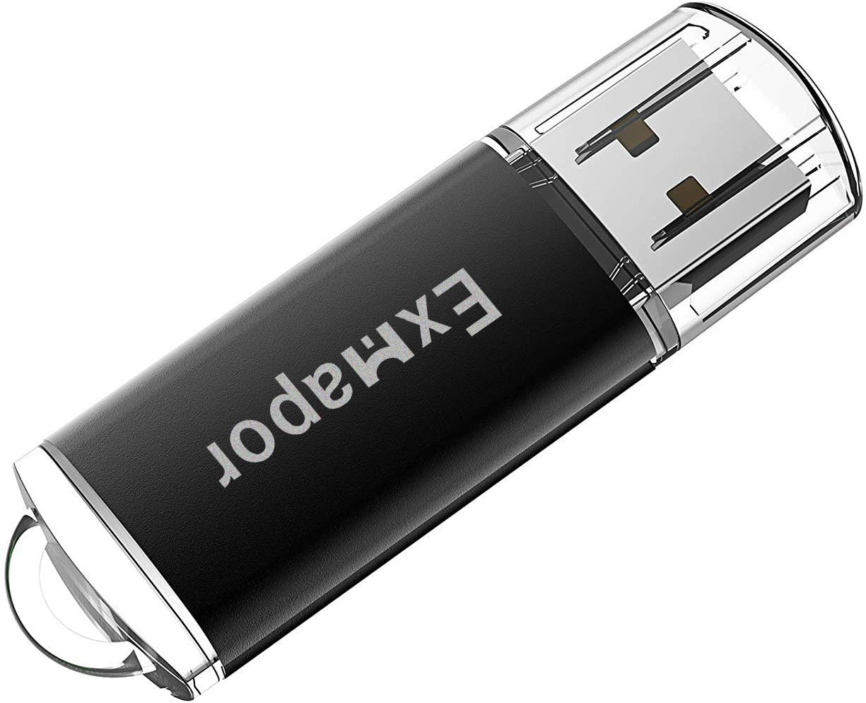 USB 2.0 Flash Drives Small Capacity Thumb Pen Drives 10 Pack (128MB, Black)