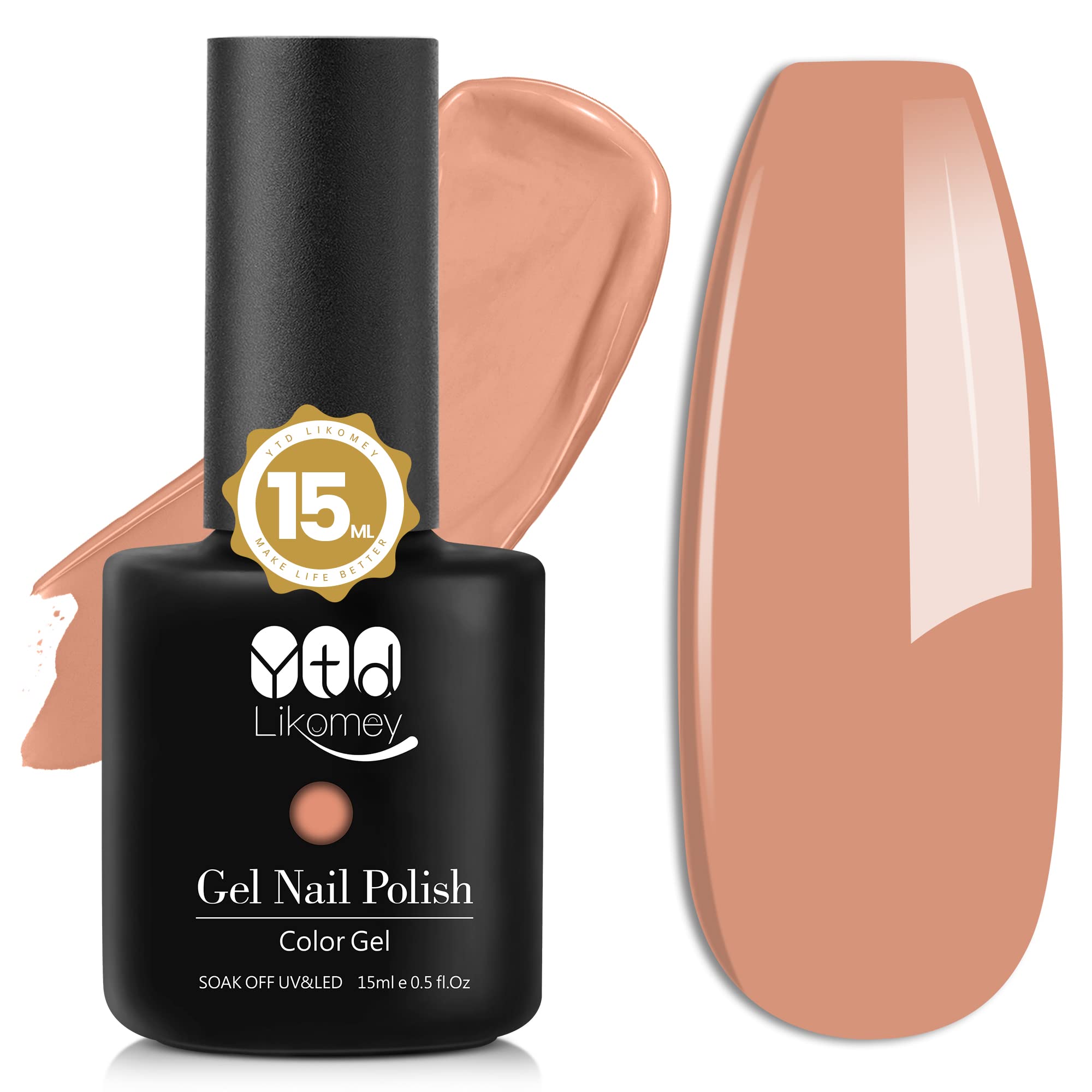 Amazon.com: YTD Likomey Gel Nail Polish,15ml Caramel Light Brown Soak Off  UV Nail Gel Polish,Salon Home DIY Manicure : Everything Else