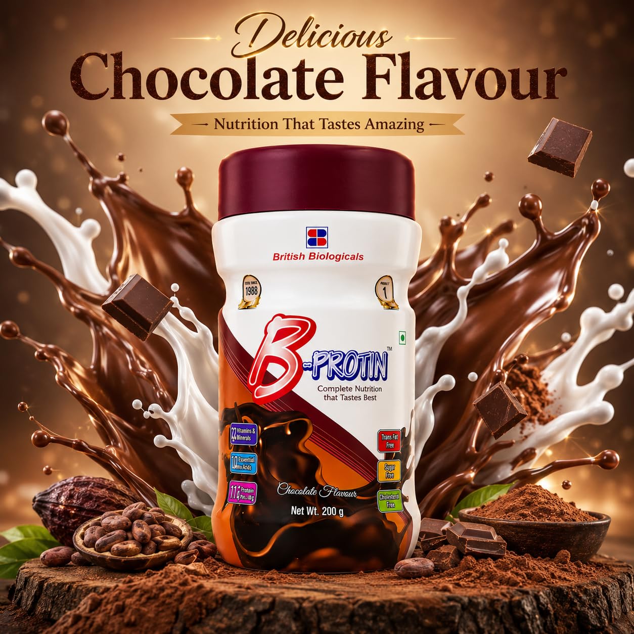 B-Protin Chocolate Nutritional Supplement Powder 200g — Amazon image 5
