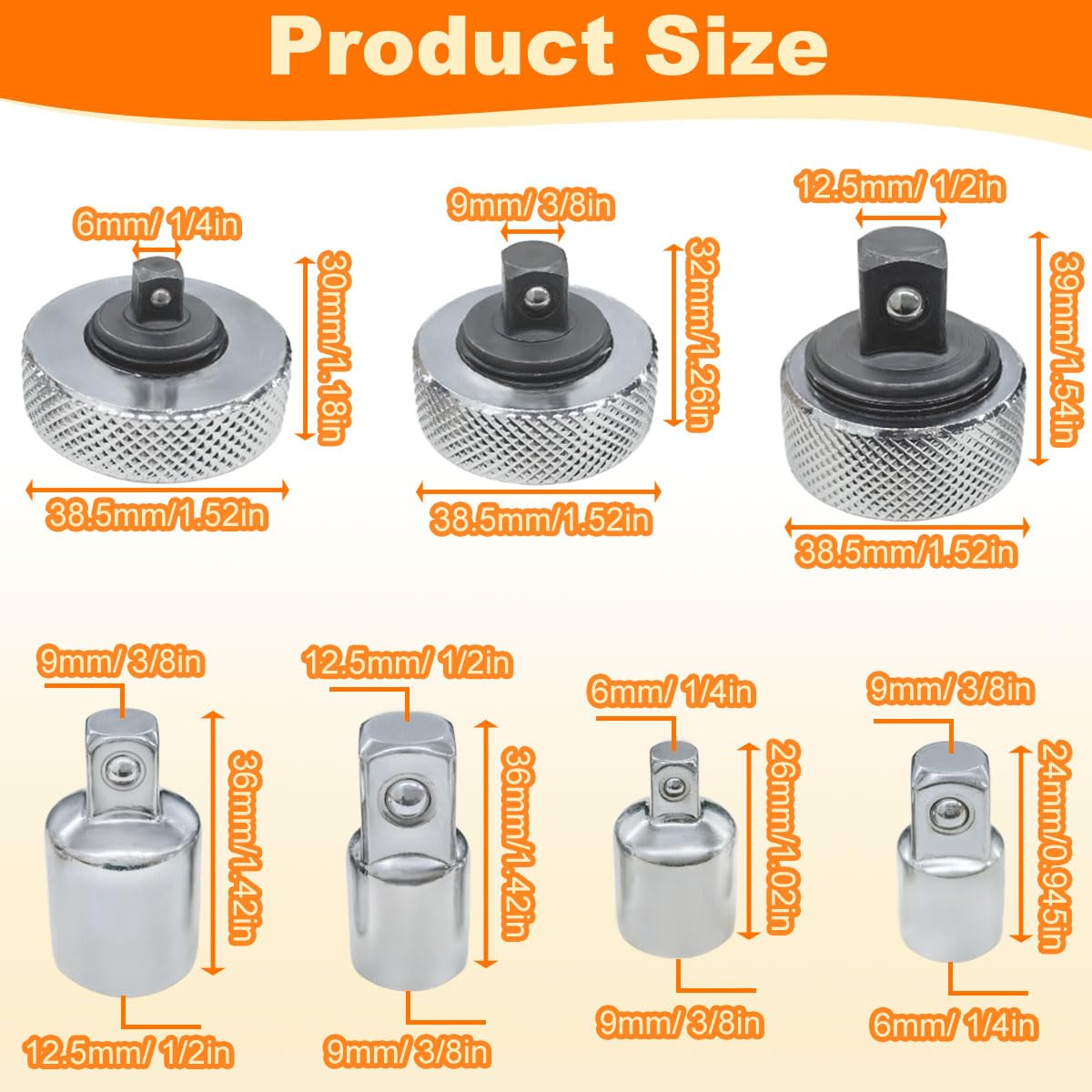 Llave de trinquete para palma Mini juego de trinquete (1/2'', 3/8'', 1/4") Llave de trinquete de mano Adaptador de enchufe cuadrado Reversible Mano Stubby Pivot Llaves de tapa para espacios