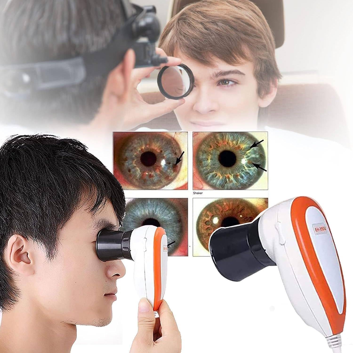 USB Iridoscopio con Lente d'Ingrandimento Dell'Iride,Telecamera per Iridologia con Analizzatore Dell'Iride USB da 5,0 MP per Centro Benessere, Salone di Bellezza