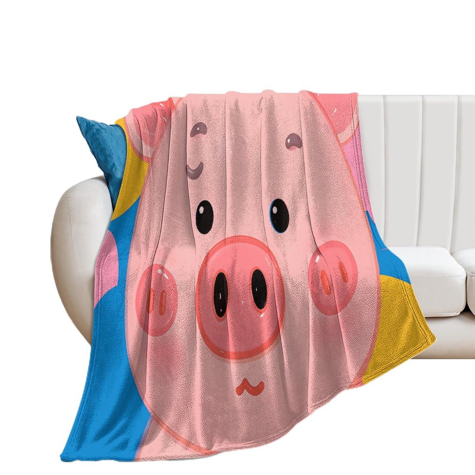 Couverture en flanelle douce jeté de canapé lit plaid chaud motif animal