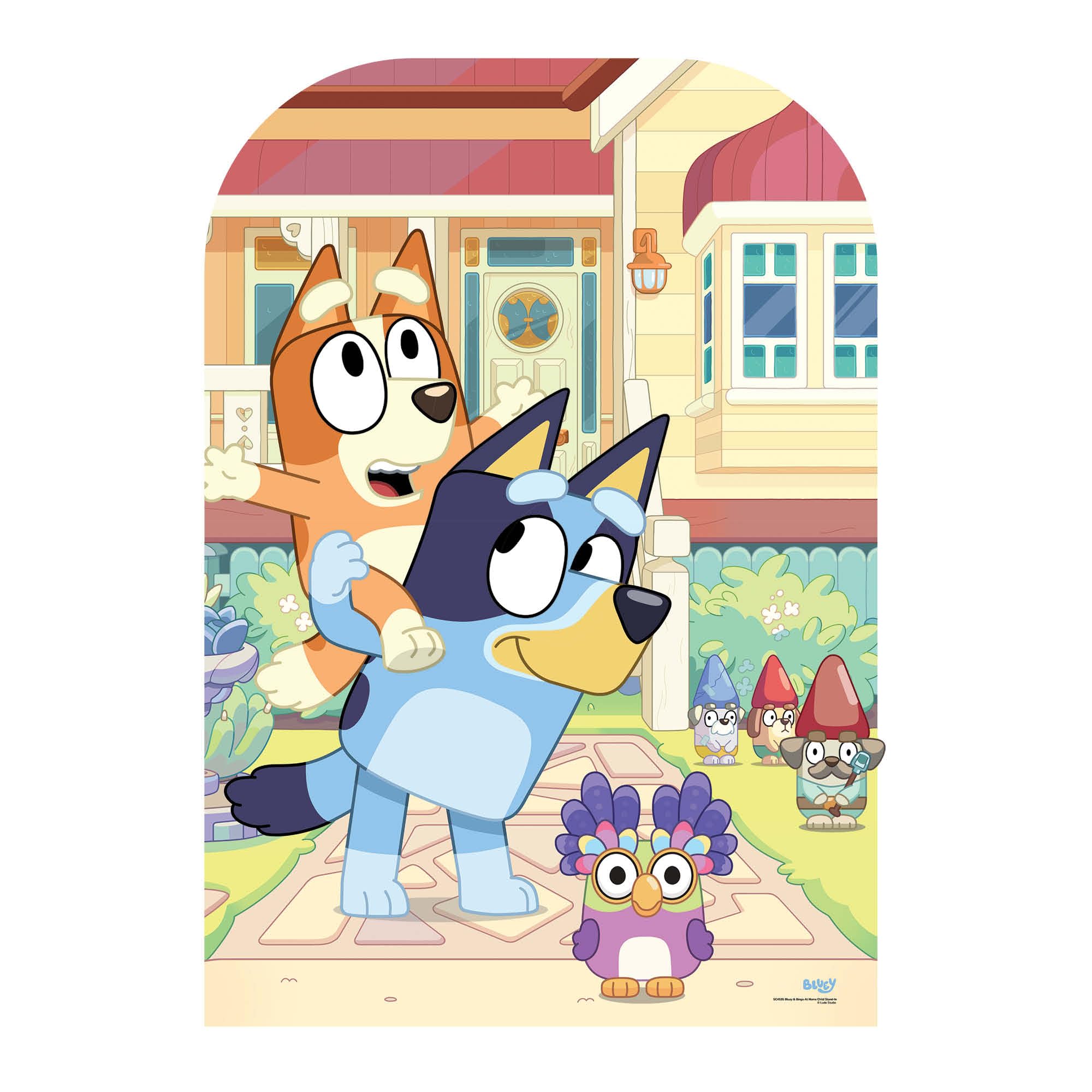 Star Cutouts SC4535 Bluey & Bingo At Home Stand-In Cardboard Cutout – 136cm Party Fun