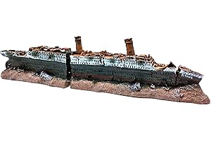 Titanic Shipwreck: Antique Roman Column Ruins European Castle Aquarium Decorations Fish Tank Hideout Rocks