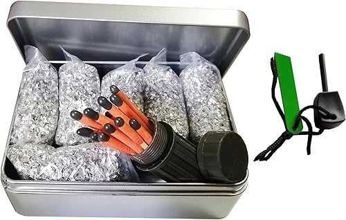 egreen Arrancador de incendios de emergencia, 6 bolsas de magnesio, 99.99% puro y resistente a la intemperie, fósforos para camping, senderismo,