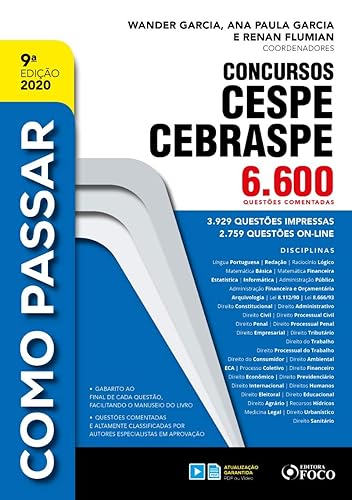 COMO PASSAR EM CONCURSOS CESPE / CEBRASPE - 6.600 QUESTÕES COMENTADAS: 9