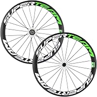 Vista 13 de Superteam Ruedas de Bicicleta de Carretera de Fibra de Carbono 700C, Juego de Ruedas Clincher de 50mm, Mate de 23 de Ancho