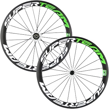 Superteam Carbon Fiber Road Bike Wheels 700C Clincher Wheelset 50mm Matte 23 Width