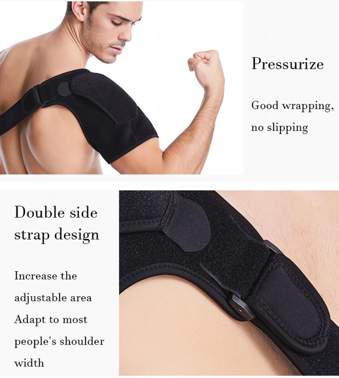NIBHZ Tutore per Spalla Recupero da Infortunio Supporto per Compressione Manicotto Avvolgente per Stabilità della Spalla, per Cuffia dei Rotatori Strappata, Lussazione, Tendinite