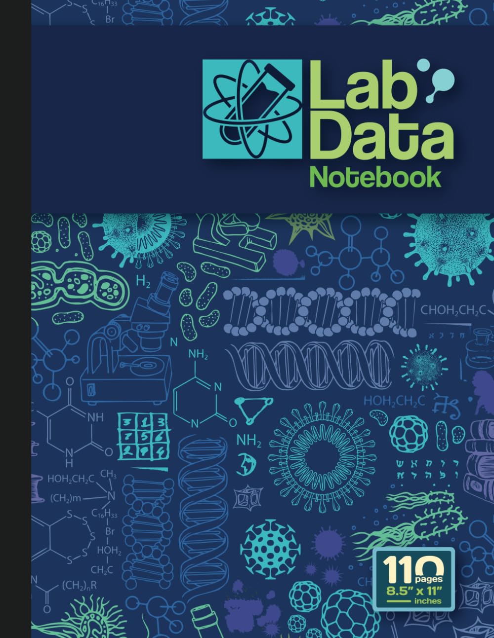 Lab Data Notebook: Blank Lab Data Paper / 110 pages, 8.5x11 Inches / For recording and organizing Rough data in Lab Work