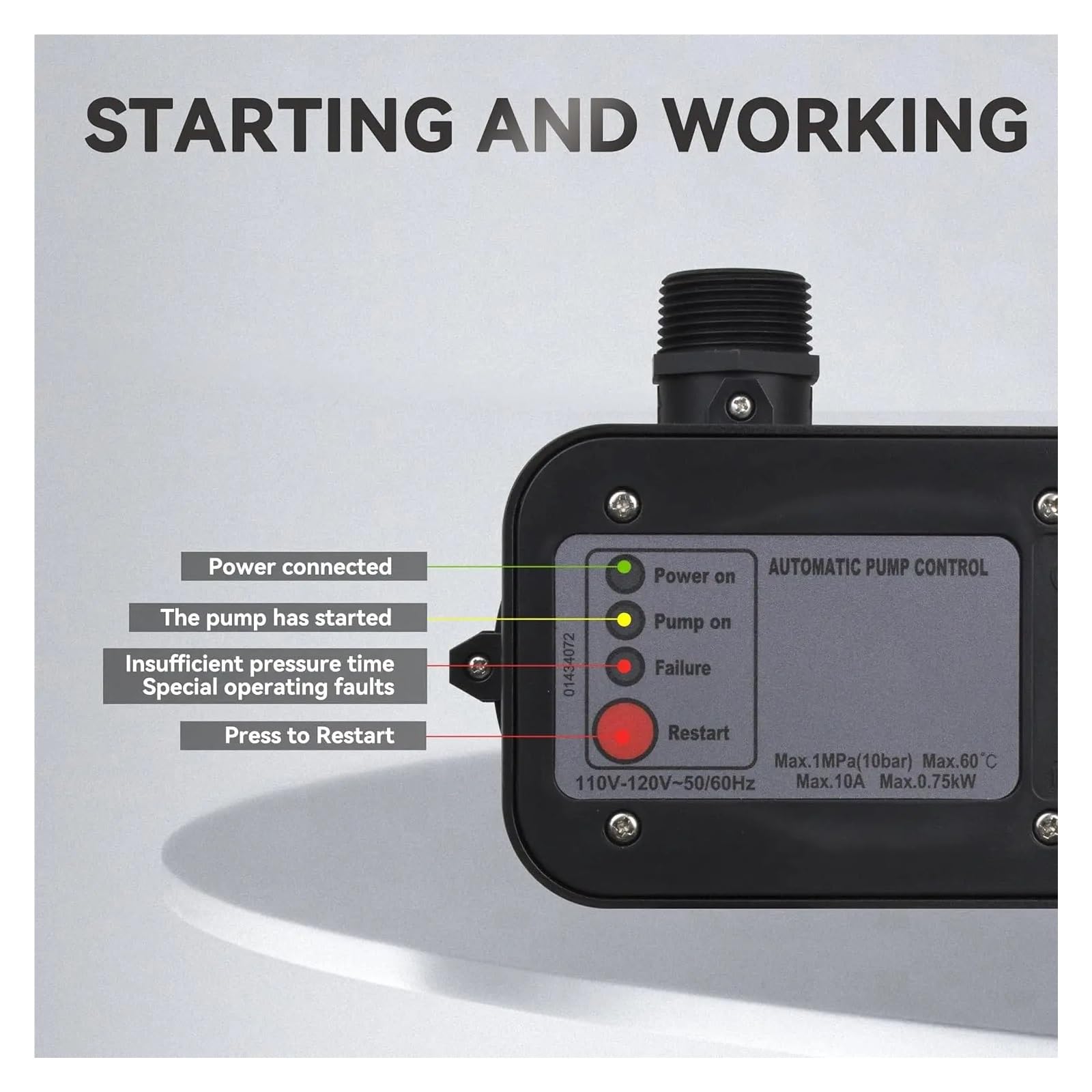 Pompa booster pressione acqua in acciaio inossidabile ON/OFF automatico, con controller intellinte for pressurizzazione 'approvvigionamento idrico senza serbatoio per Chimica