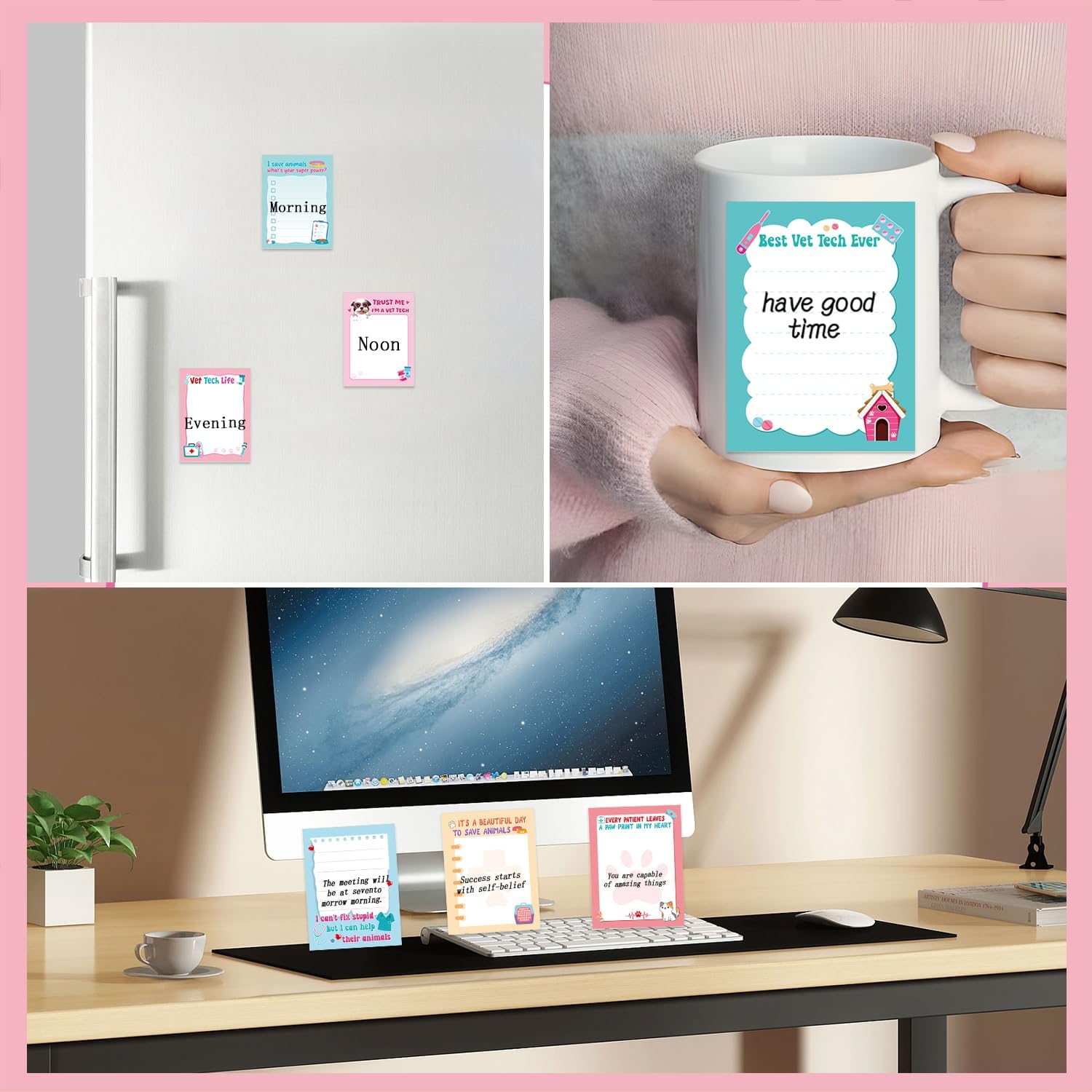 Vet Tech Week Sticky Notes 3x4 Inch Gifts 9 Pack image 4