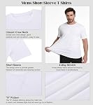Mens 3 Pack T Shirts, Short Sleeve Longline Workout Casual Tees Set | Quick Dry Longline 3 Pack Tees for Gym, Workout, Casual Work Basic Wear, Travel, Lounging, and Weekly Rotation Size M-2XL
