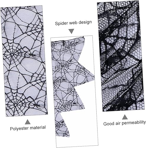 Vista 2 de Holibanna 2pcs Children's Spider Web Cape Fun Cape Sheer Spiderweb Cape Funny Cosplay Dress Gothic Spiderweb Cape