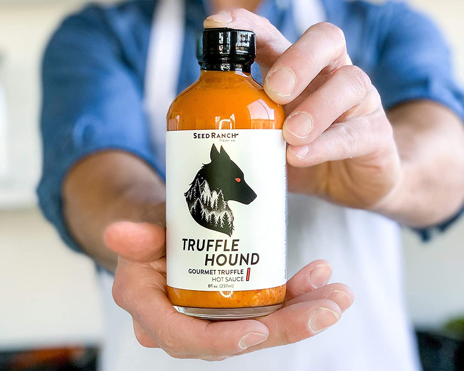 Seed Ranch Gourmet Truffle Hound Hot Sauce, 2 Pack, Medium Heat - Spicy & Savory Truffle Hot Sauce with Chile de Arbol, Ghost Pepper & Garlic, Vegan, Non-GMO, Pasta, Pizza & Sriracha Lovers