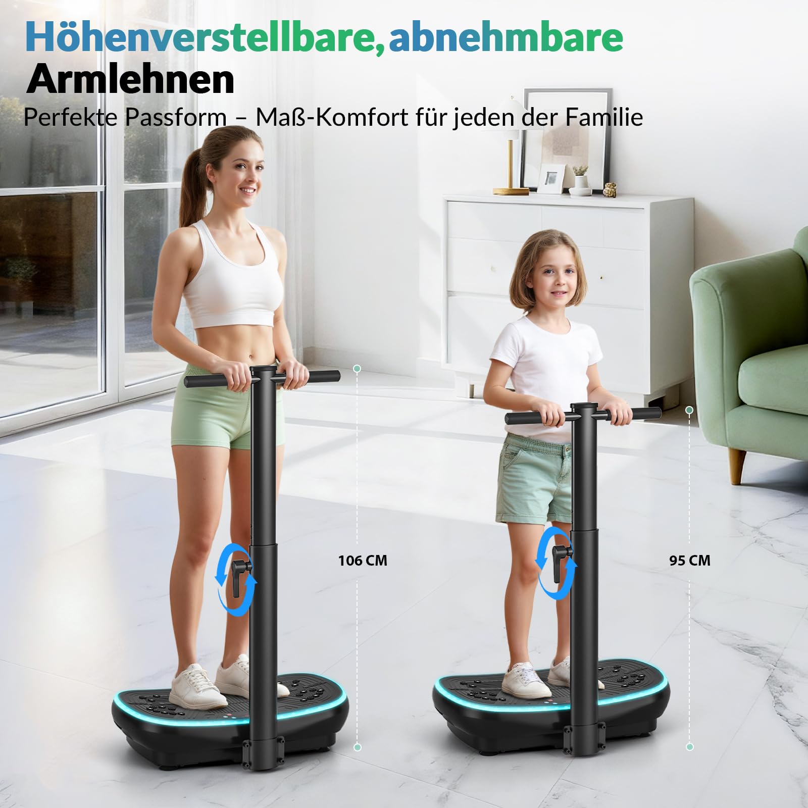 Vibrationsplatte 4D PRO 7-in-1 Vibrationsplatte Testsieger 2025 mit 900W Dreifachmotorsystem, Ganzkörper-Vibrationsplatte mit 9 coolen LED-Lichtern,550 LBS Kapazität für Home Workout