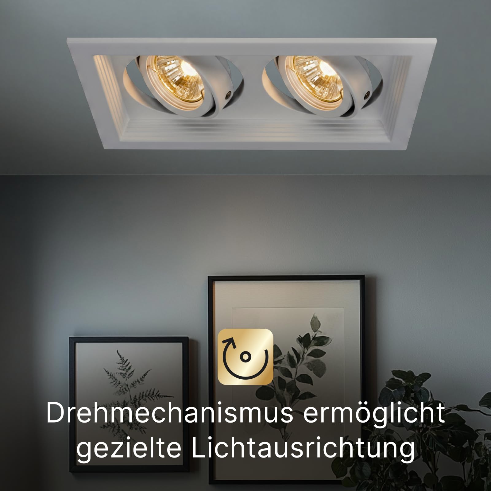 Lámpara de techo con foco orientable, metal negro, focos LED de interior para oficina y espacios comerciales