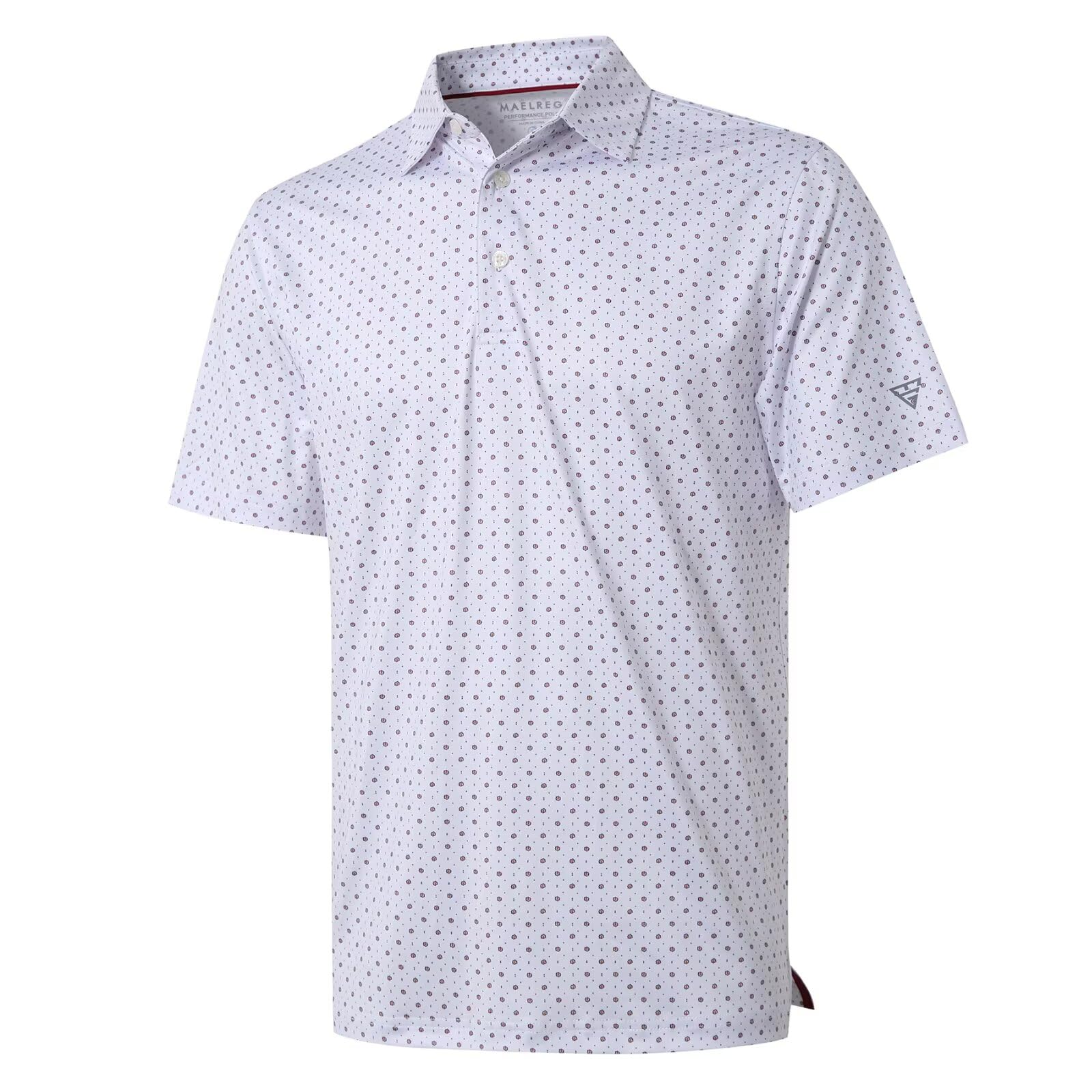 Golf Shirts for Men Dry Fit Short Sleeve Print Performance Moisture Wicking Polo Shirt