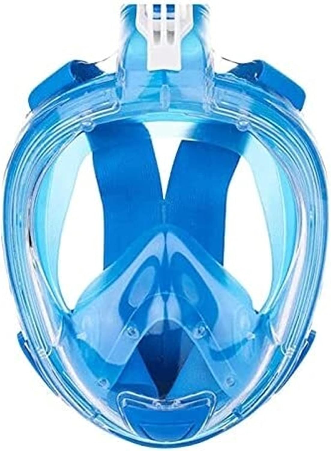 Full Face Silicone Snorkel Mask, 180° Sea View Full Dry Snorkel Near-sighted Mask for Children, Dry Top Anti-Seepage Water Breathing System