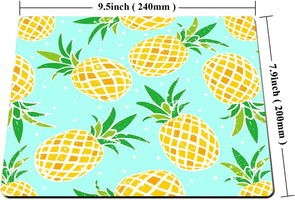 Smooffly Mouse Pad Personalize Custom,Pineapple Rectangle Mouse Pad,Gaming Mouse Pad 9.5X7.9 inches