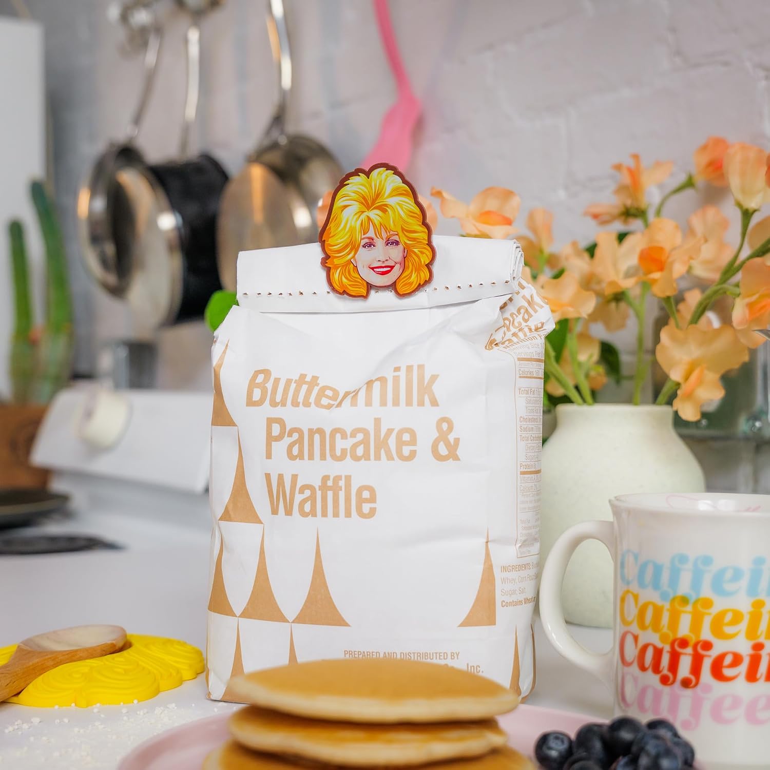 Dolly Parton Bag Clips, Set of 4, BPA-Free Plastic, Dolly-Inspired Iconic Hairstyle Designs, Kitchen and Pantry Organization