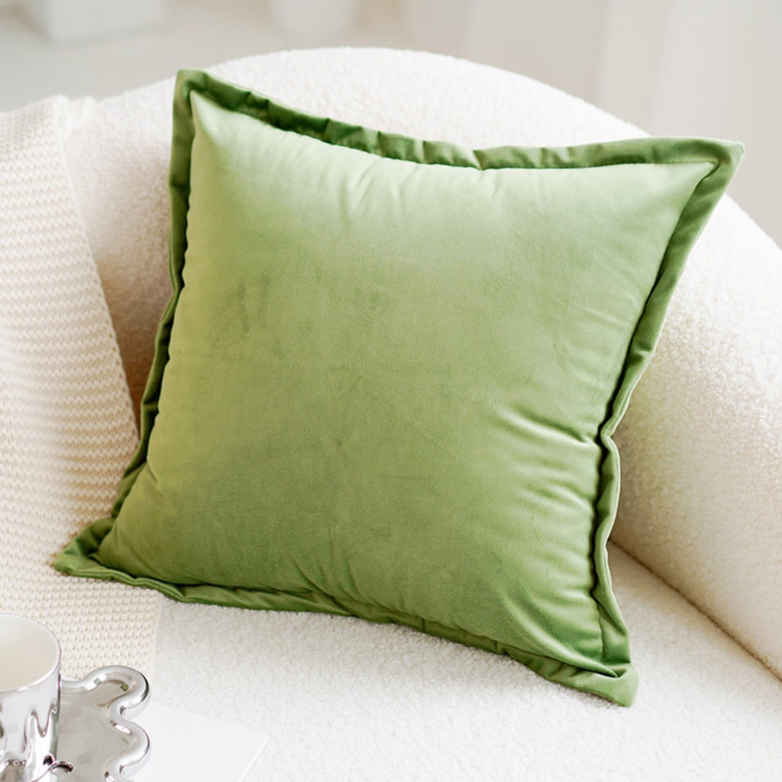 Housse de coussin tulipe en coton brodé de style campagnard pour salon