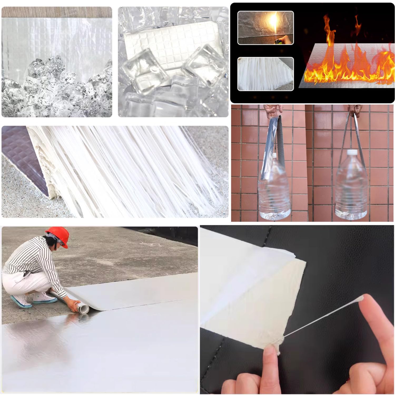 Cinta de Butilo Impermeable Autoadhesiva,Cinta Selladora de Papel de Aluminio para Diversas Superficies,Cinta de Reparación para Fugas de Techo,Grietas,Ruptura de Tuberías (70cm x 10m)