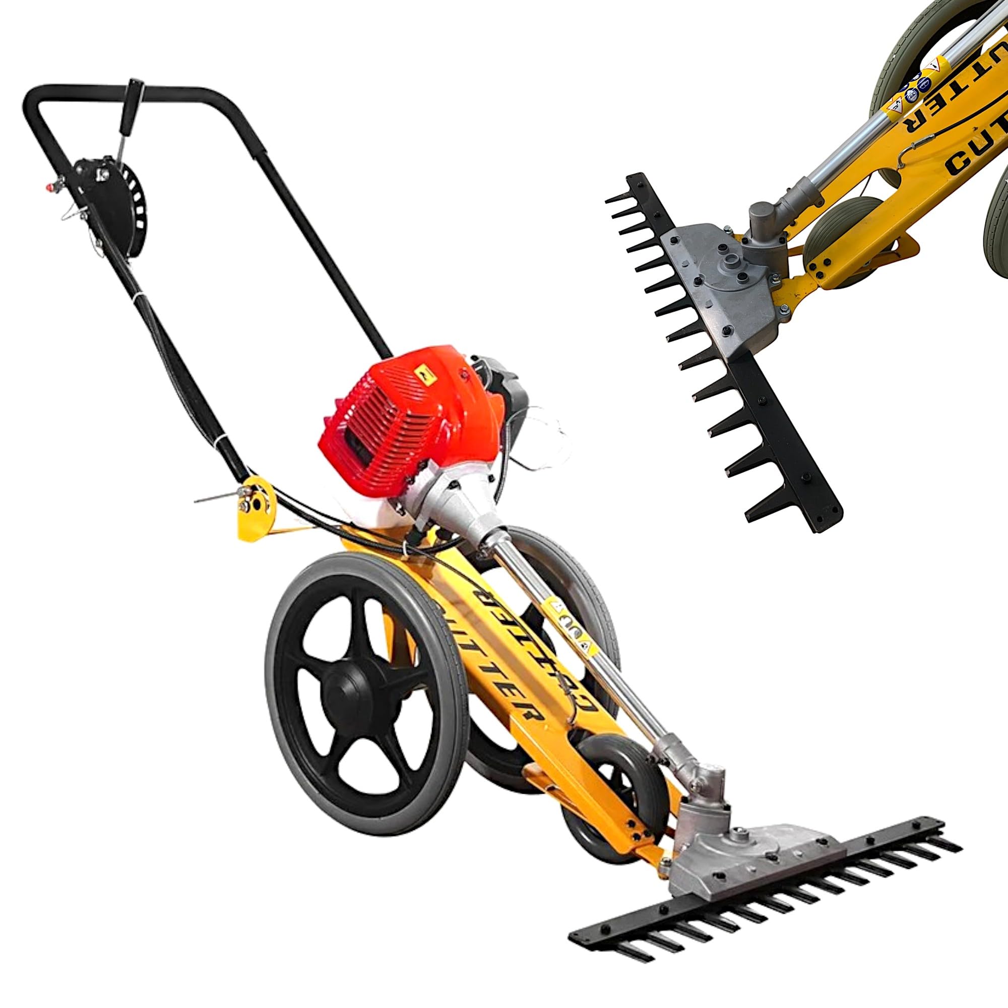 Motofalciatrice a Scoppio 42.5CC Potenza 1.45KW Motore 2 Tempi Larghezza di Lavoro 70cm