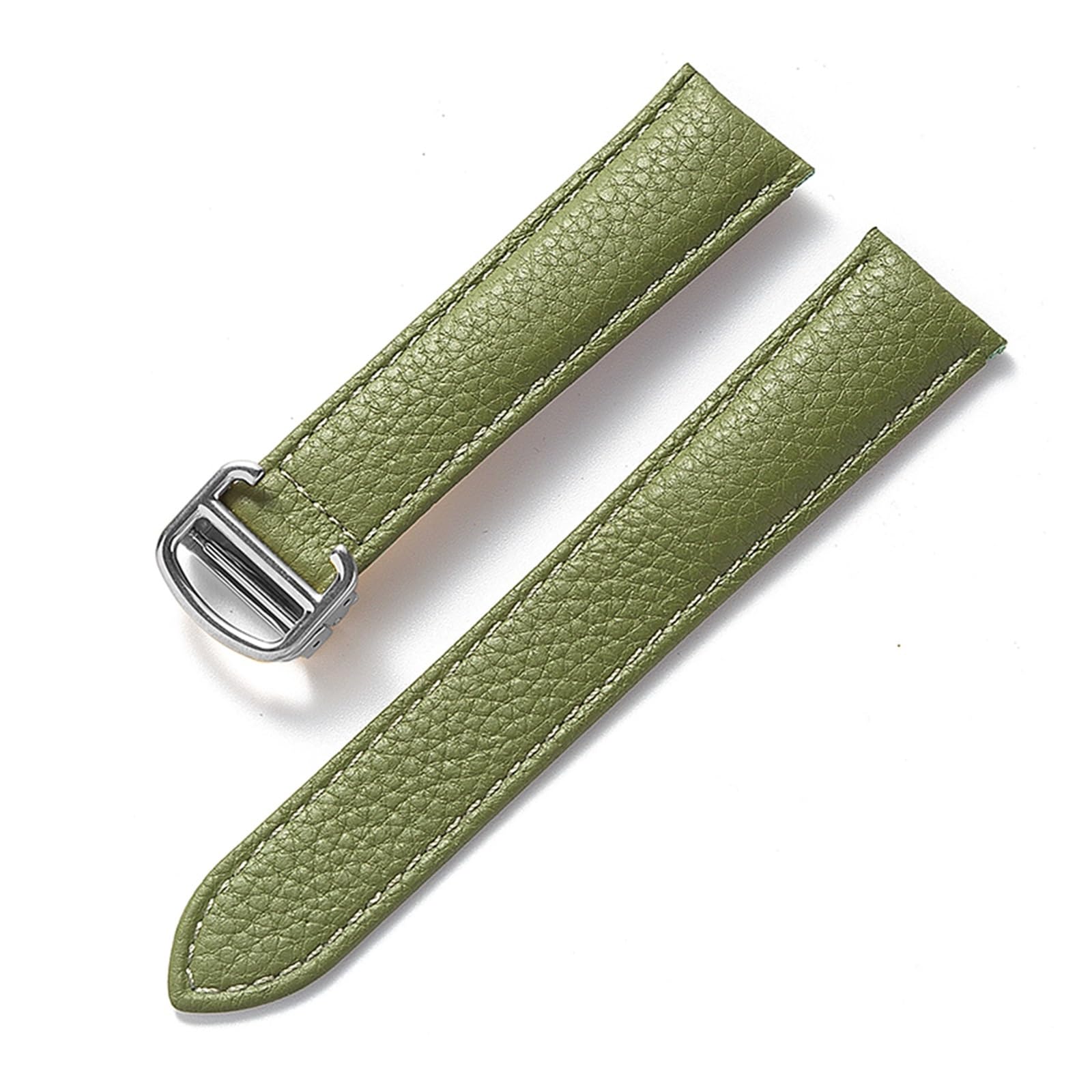 INEOUT Cinturini in pelle da uomo e da donna Cinturino con fibbia pieghevole,