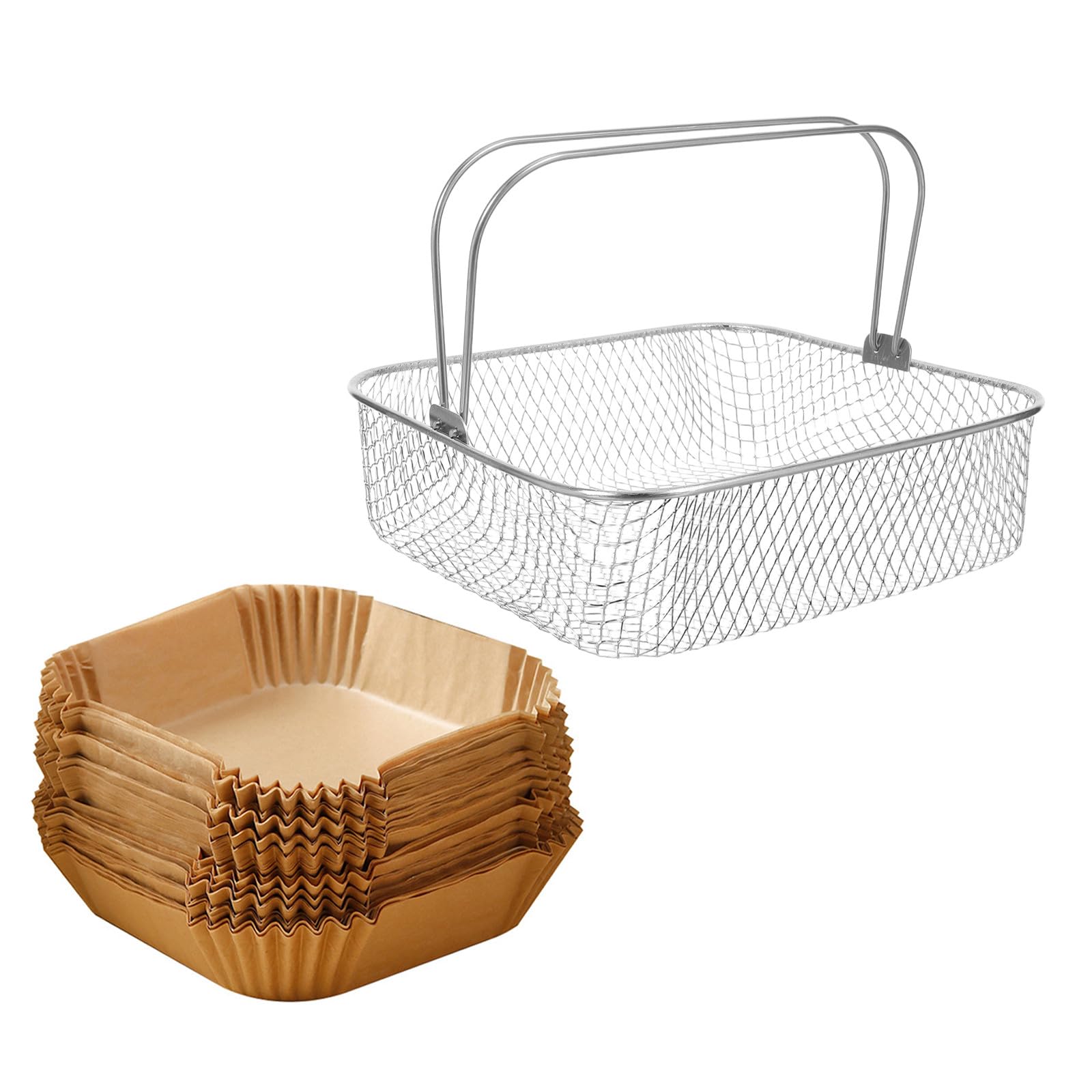 Panier de Friteuse à Air en Acier Inoxydable 8 Pouces