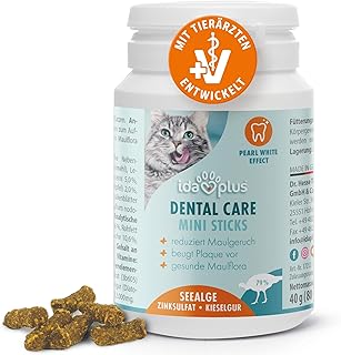 Ida Plus Dental Care Mini Sticks - Katzen Zahnpflege Kausticks für Katzen - hilft die Katzen Zähne zu reinigen - stoppt Katzen Mundgeruch - Anti Plaque - Leckere Katzen Kaustangen - 80 STK product image