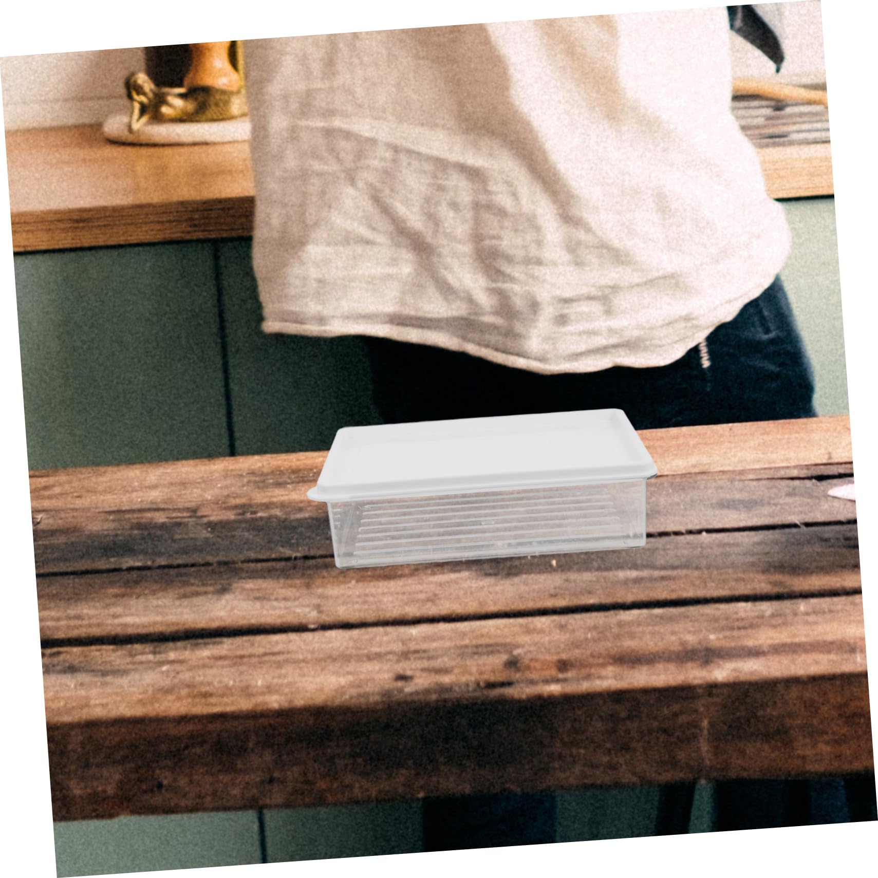COLLBATH 4stücke Kühlschrankbehälter Stapelbar Transparent Kunststoffboxen Für Lebensmittel Gefrierbehälter Aufbewahrungskorb Für Obst Und Gemüse Fresh Storage Organizer Für