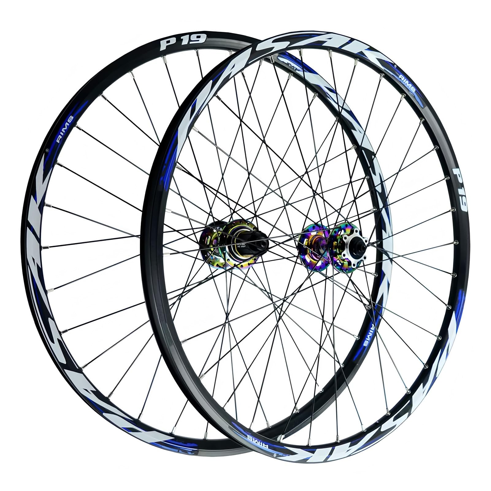 Set di ruote MTB da 26/27,5/29", sgancio rapido per freno a disco anteriore/posteriore, cerchio in alluminio a doppia parete, mozzi HG a 32 fori compatibili con pneumatici da 7-12 velocità e 1,25-2,2