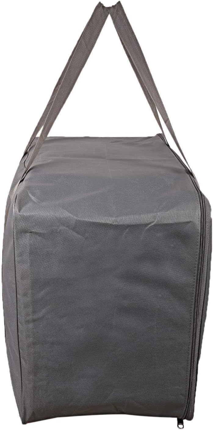 Jumbo Underbed Moisture Proof Storage Bag with Zipper Closure and Handle (grey)