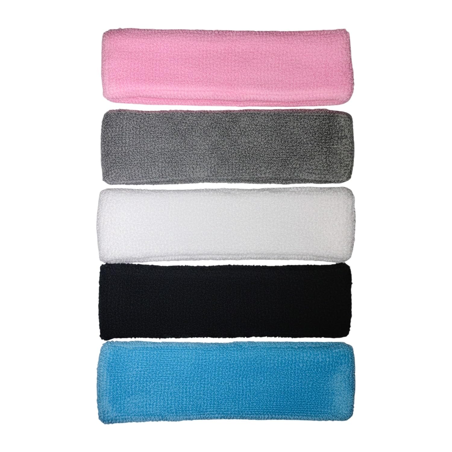 MOMISY Sports Headband Sweatband Set for Men & Women – Stretchable Workout Headbands, for Gym, Running & Yoga Pack of 5 (Multicolor)