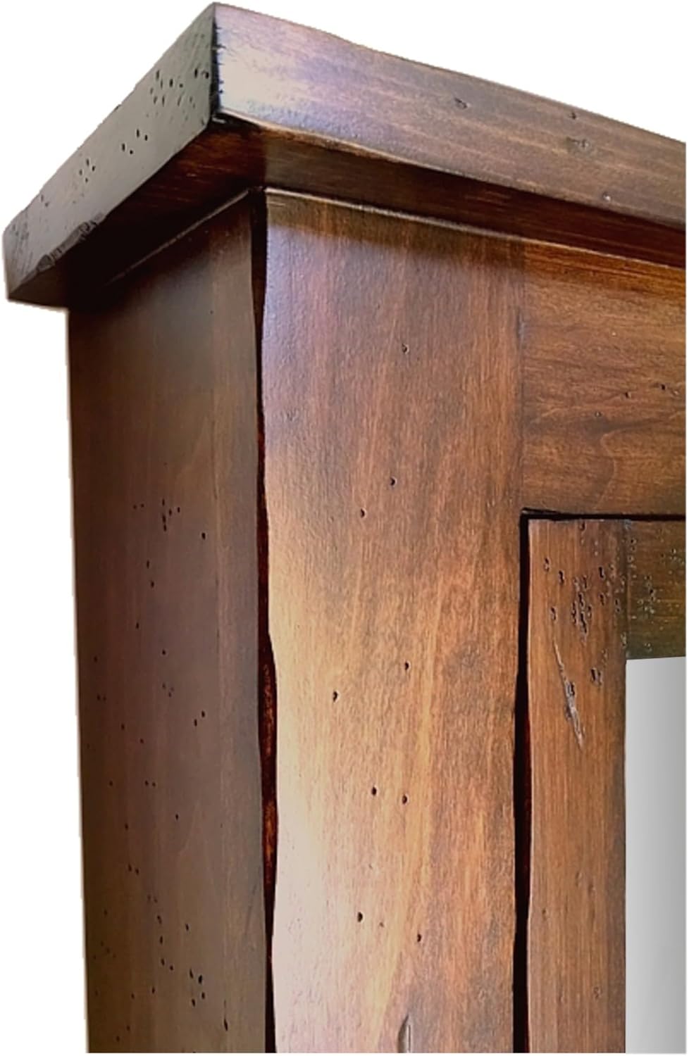 Dijkoo ZyduzscAT NUOTIRUIS Primitive Mission Medicine Cabinet/Surface Mount/Distressed Medium Finish/Solid Wood & Handmade C