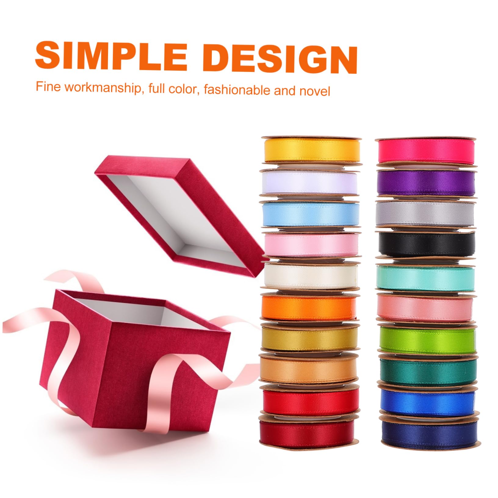 Didiseaon 20rotoli Nastro Decorativo Doppio Faccia Da Ribbons Eleganti Per Confezionamento Regali e Decorazioni Feste Metri Per Matrimonio e Festività