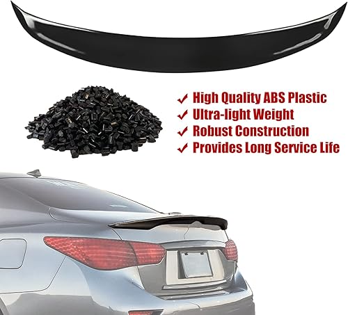 Miniatura 3 de RoyalParts Alerón trasero compatible con Infiniti G35 G25 G37 Q40 de 4 puertas modelo Sedán de 4 puertas con tapa trasera para maletero (negro