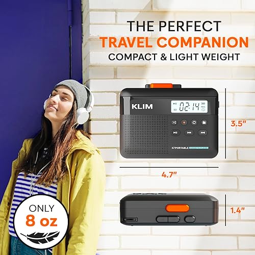 Miniatura 7 de KLIM Reproductor de cinta de casete K7 - Convertidor de casete a MP3 - Portátil - Micrófono y altavoz integrados - Batería recargable - Auriculares