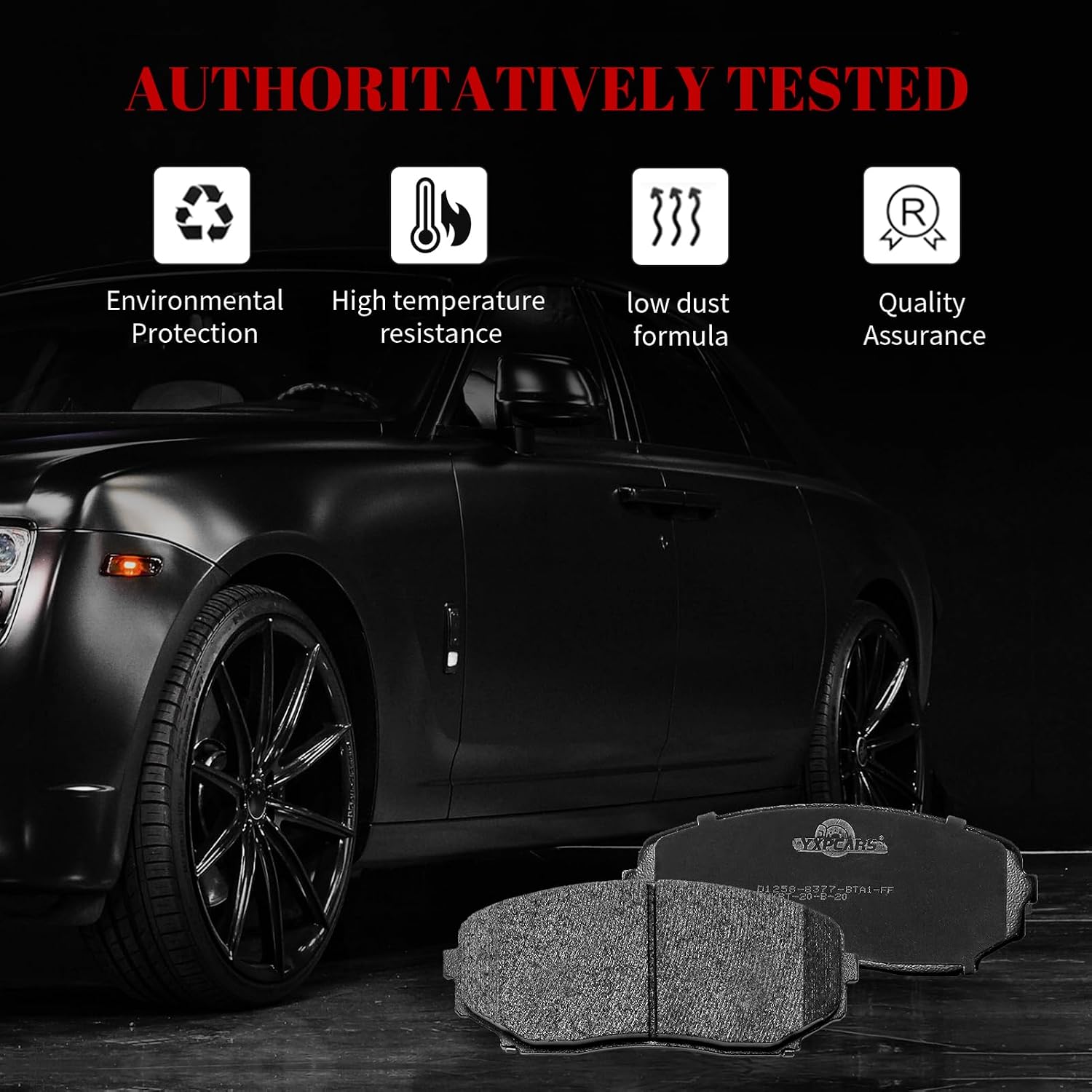 Ceramic Disc Brake Pads Set Front and Rear Replacement for Mazda Cx-5 Turbocharged 2019 2020 2021 2022 2023